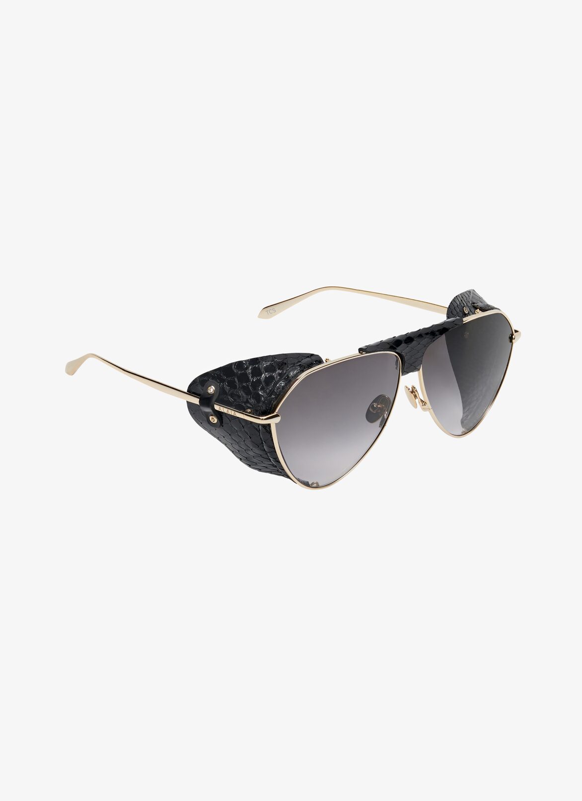 Aviator sunglasses in metal and ayers ALAÏA GOLD AVIATOR SUNGLASSES IN METAL AND AYERS